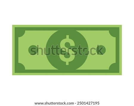 Dollar Money Vector Illustration. Dollar Bill note money. us dollar currency