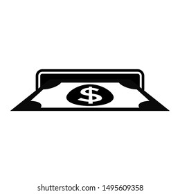 Dollar money vector illustration for website, mobile application, presentation, infographic. ATM cash machine concept sign. Insert currency. Transaction.