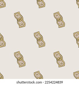 Patrón sin fisuras del vector del dinero en dólares. Recortar el fondo de repetición para textiles, diseño, tela, cubierta, etc.	