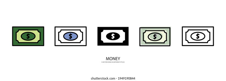 dollar money vector type icon