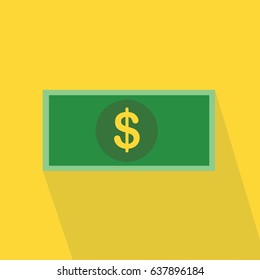 Dollar money in yellow background.