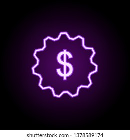 dollar neon icon. Elements of business set. Simple icon for websites, web design, mobile app, info graphics