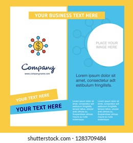 Dollar network Company Brochure Template. Vector Busienss Template