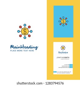 Dollar network Creative Logo and business card. vertical Design Vector