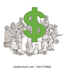 dollar new religion worshipers