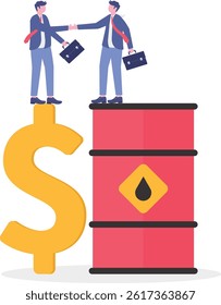dollar and oil trading, Here is a vector file that splits all elements


