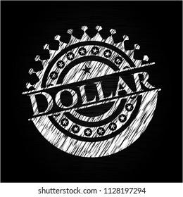 Dollar on blackboard