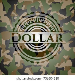 Dollar on camo pattern