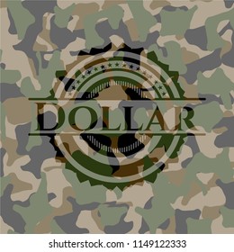 Dollar on camo texture