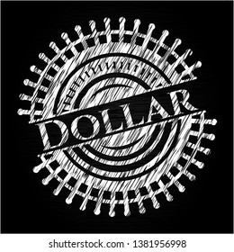 Dollar on chalkboard. Vector Illustration. Detailed.