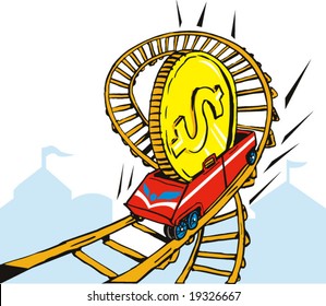Dollar on a roller coaster ride