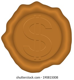 Dollar on the sealing wax