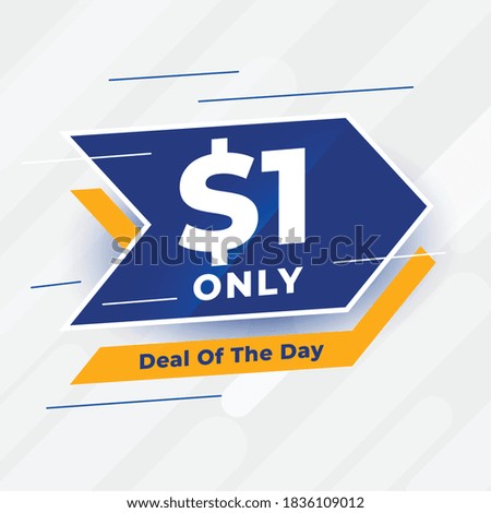 dollar one only deal of the day banner