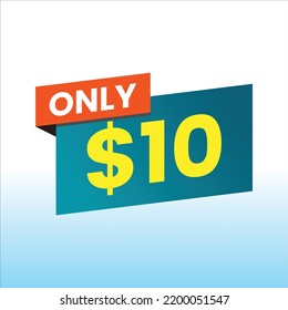 $ Dollar Only Coupon Sign or Discount Voucher Money Saving Label Label, Stamp Vector Illustration with fantastic font on blue white gradient background, dollar discount voucher for your business