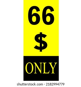 Cartel de cupón de $ Dólar Solo Cartón de cupón o Etiqueta de descuento de ahorro de dinero Etiqueta de vectores de sellado Ilustración con tipo de letra fantástico sobre fondo amarillo