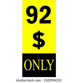 Cartel de cupón de $ Dólar Solo Cartón de cupón o Etiqueta de descuento de ahorro de dinero Etiqueta de vectores de sellado Ilustración con tipo de letra fantástico sobre fondo amarillo
