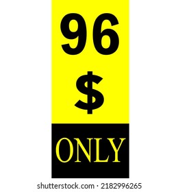 Cartel de cupón de $ Dólar Solo Cartón de cupón o Etiqueta de descuento de ahorro de dinero Etiqueta de vectores de sellado Ilustración con tipo de letra fantástico sobre fondo amarillo

