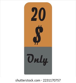 	
$ Dollar Only Coupon sign or Label or discount voucher Money Saving label, stamp Vector Illustration with fantastic