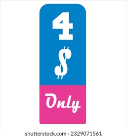 Cartel de cupón de $ Dólar Solo Cartón de cupón o Etiqueta de descuento de Ahorro de Dinero, sello Vector Ilustración con fantástico