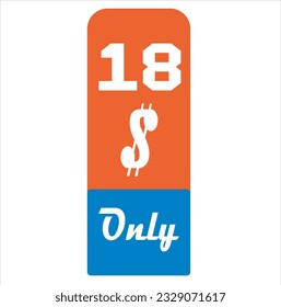 $ Dollar Only Coupon sign or Label or discount voucher Money Saving label, stamp Vector Illustration with fantastic