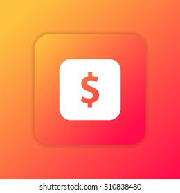 Dollar orange bright app ui/ux Icon / Logo design