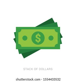 Dollar pack icon, on white background