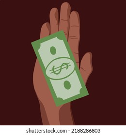 Un dólar en la palma de tu mano.