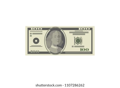 Dollar paper banknote isolated isometric icon. Money fan sign, financial success, commerce and banking vector illustration.
