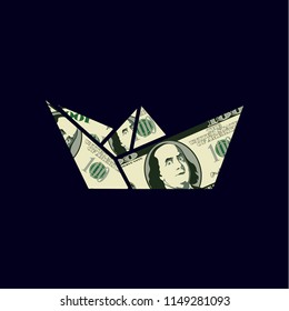 Dollar Paper Boat Logo