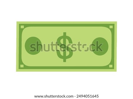 Dollar paper icon black and green color. banking cost marketing earn design.