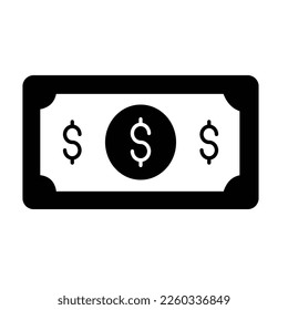 Dollar paper money Vector Icon easily modified

