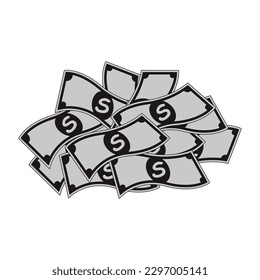 Dollar Patch V67 Patch Streetwear, Urban Design Black and White Colors Patch Commercial Use