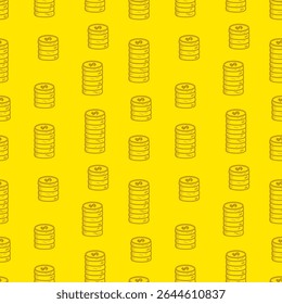 Dollar pattern background. Dollar Doodle seamless pattern background. US dollar pattern background. Seamless pattern of the symbols of dollar currency background.