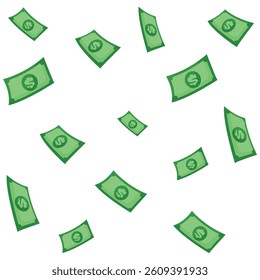 dollar pattern flat vector illustration.