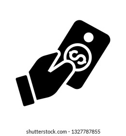 dollar pay glyph icon 