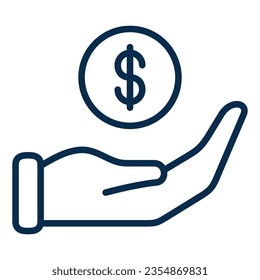 icono de pago en dólares adecuado para su diseño y web