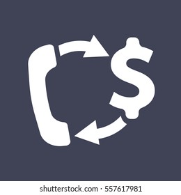 dollar phone icon.