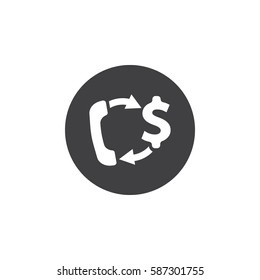 dollar phone icon.