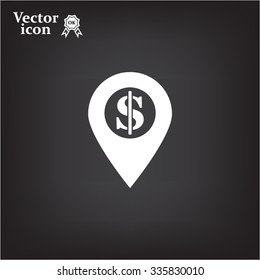 dollar pin icon