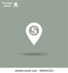 dollar pin icon