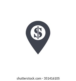 dollar pin icon