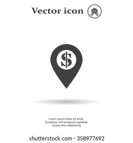 dollar pin icon