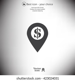 dollar pin icon