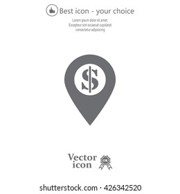 dollar pin icon