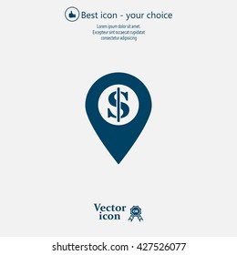 dollar pin icon