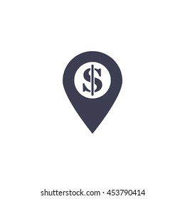dollar pin icon