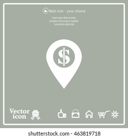 dollar pin icon