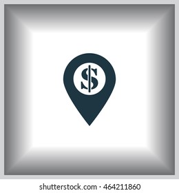 dollar pin icon