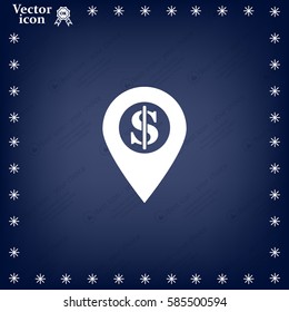 dollar pin icon