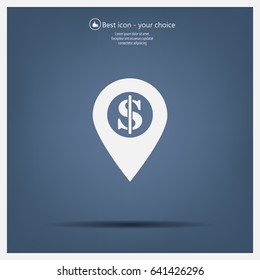 dollar pin icon